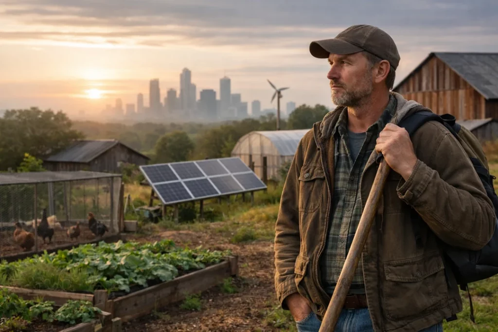 Preparacionismo por la crisis de la Inteligencia Artificial. Preparacionistas en su casa autosuficiente.